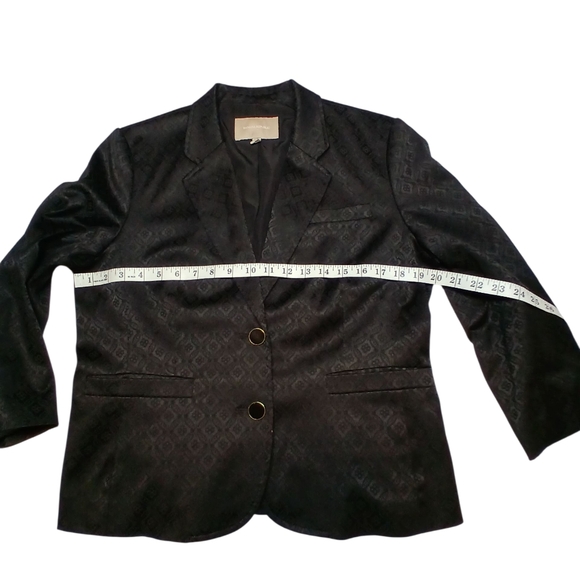 Banana Republic Black Jacquard Blazer Size 14 - Picture 10 of 10